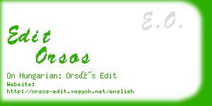 edit orsos business card